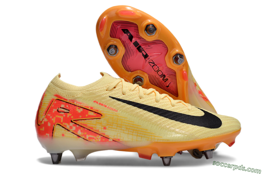Nike Air Zoom Mercurial Vapor 16 Elite SG Low-Tops Football Boots - Yellow/Black/Red 1