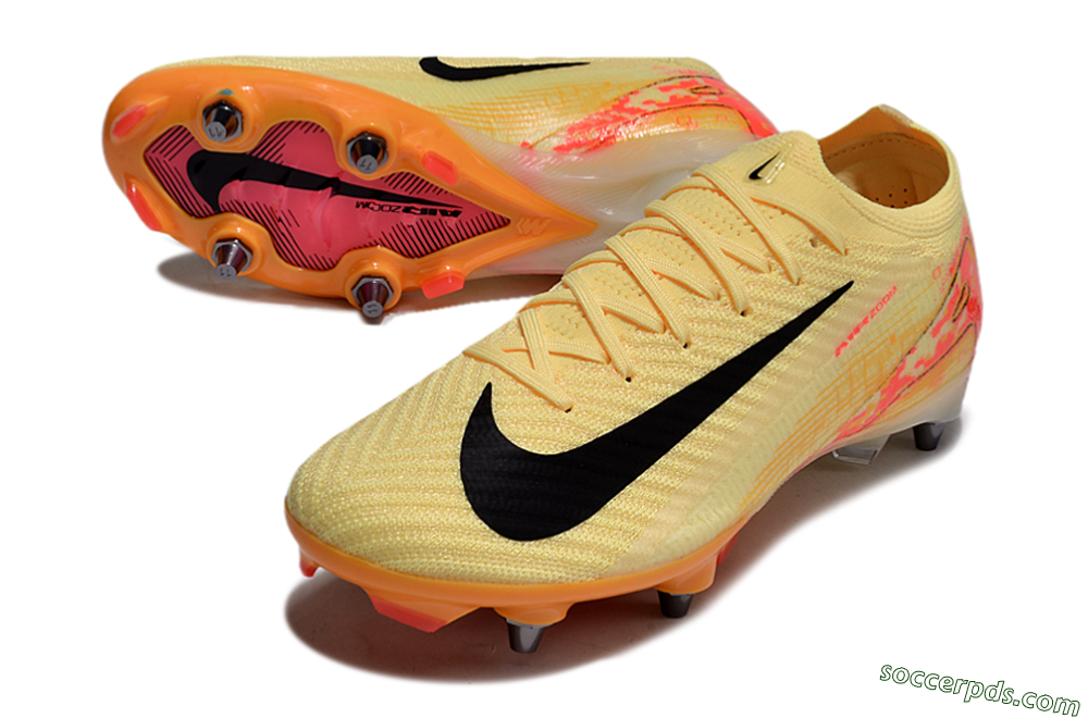 Nike Air Zoom Mercurial Vapor 16 Elite SG Low-Tops Football Boots - Yellow/Black/Red 3