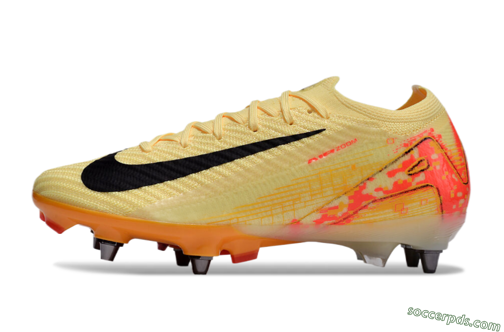 Nike Air Zoom Mercurial Vapor 16 Elite SG Low-Tops Football Boots - Yellow/Black/Red 2