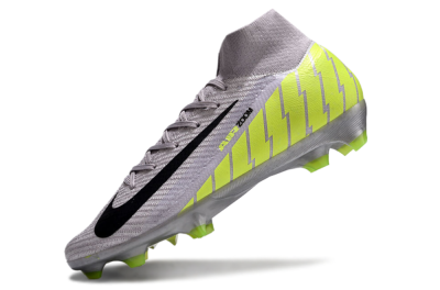 Nike Air Zoom Mercurial Superfly 10 Elite FG High-Tops Football Boots - Grey/Black/Yellow