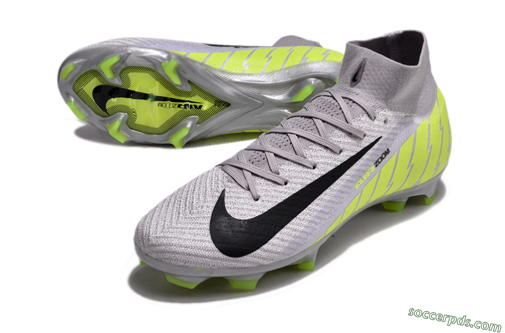 Nike Air Zoom Mercurial Superfly 10 Elite FG High-Tops Football Boots - Grey/Black/Yellow 3