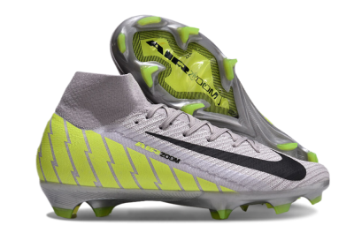 Nike Air Zoom Mercurial Superfly 10 Elite FG High-Tops Football Boots - Grey/Black/Yellow