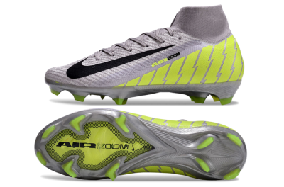 Nike Air Zoom Mercurial Superfly 10 Elite FG High-Tops Football Boots - Grey/Black/Yellow