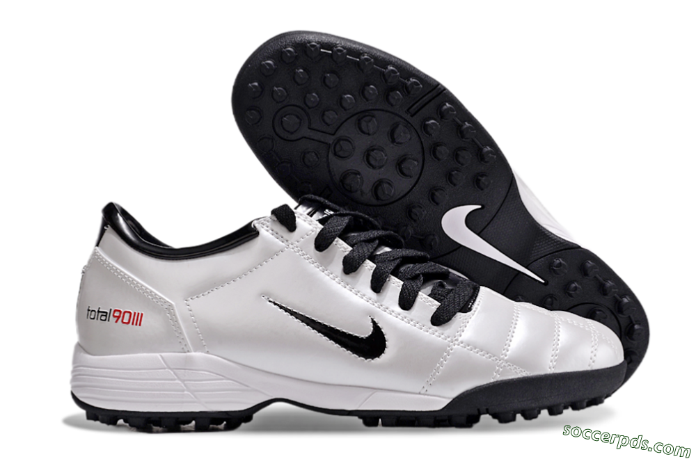 Nike Total 90 II TF Low-Tops Football Shoes - Silver/Black/White 1