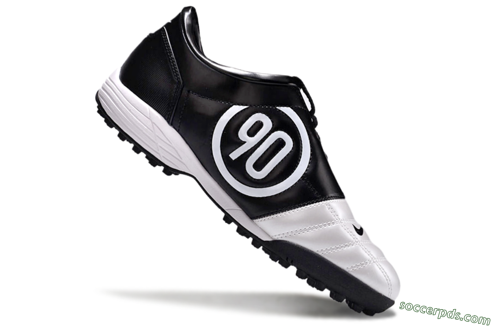 Nike Total 90 II TF Low-Tops Football Shoes - Silver/Black/White 4