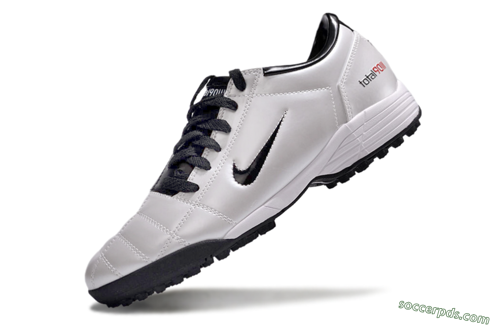 Nike Total 90 II TF Low-Tops Football Shoes - Silver/Black/White 5