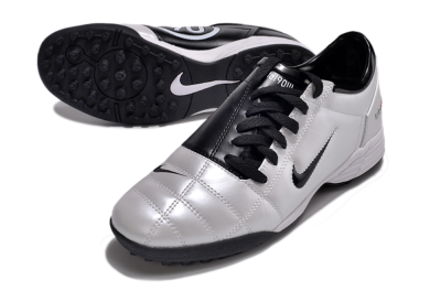 Nike Total 90 II TF Low-Tops Football Shoes - Silver/Black/White