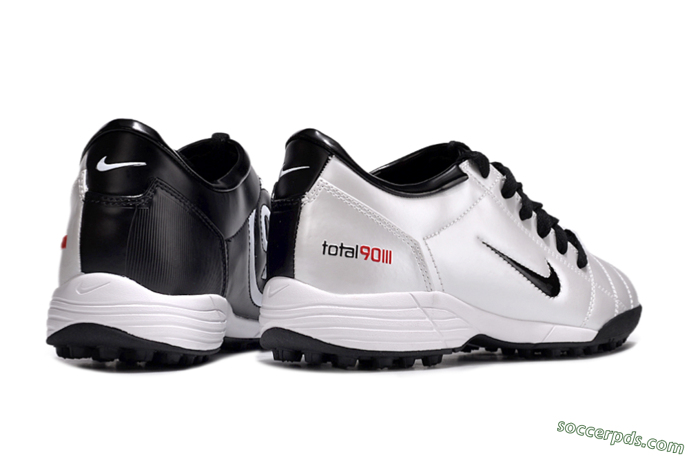 Nike Total 90 II TF Low-Tops Football Shoes - Silver/Black/White 6