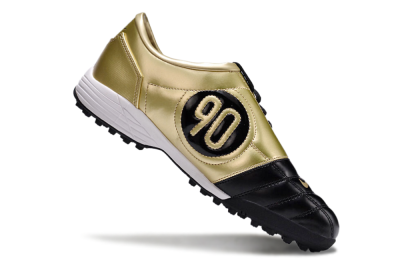 Nike Total 90 II TF Low-Tops Football Shoes - Black/Gold/White