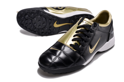 Nike Total 90 II TF Low-Tops Football Shoes - Black/Gold/White