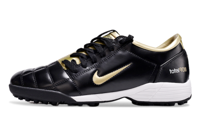 Nike Total 90 II TF Low-Tops Football Shoes - Black/Gold/White