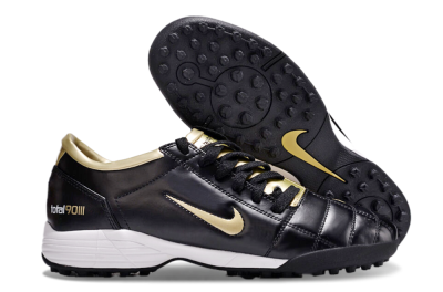 Nike Total 90 II TF Low-Tops Football Shoes - Black/Gold/White