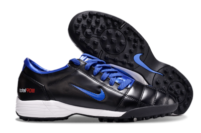 Nike Total 90 II TF Low-Tops Football Shoes - Black/Blue/White
