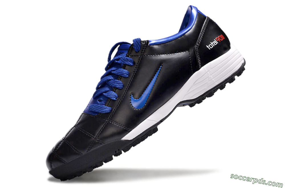 Nike Total 90 II TF Low-Tops Football Shoes - Black/Blue/White 5