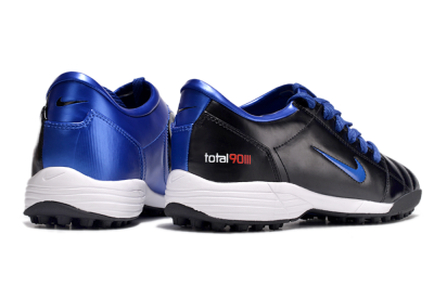 Nike Total 90 II TF Low-Tops Football Shoes - Black/Blue/White