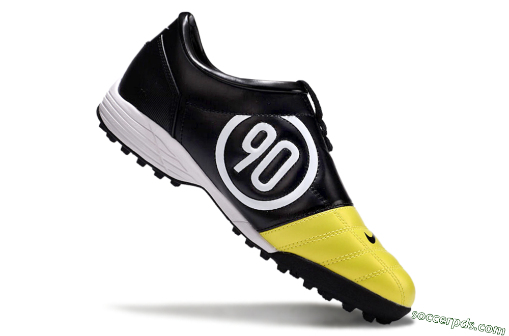 Nike Total 90 II TF Low-Tops Football Shoes - Yellow/Black/White 4