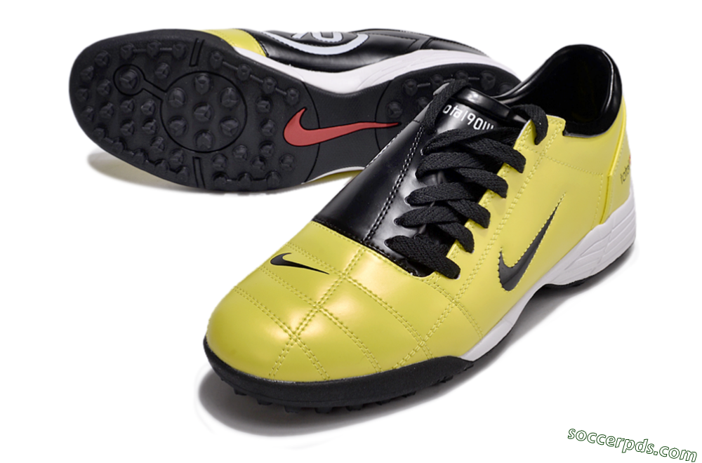 Nike Total 90 II TF Low-Tops Football Shoes - Yellow/Black/White 3