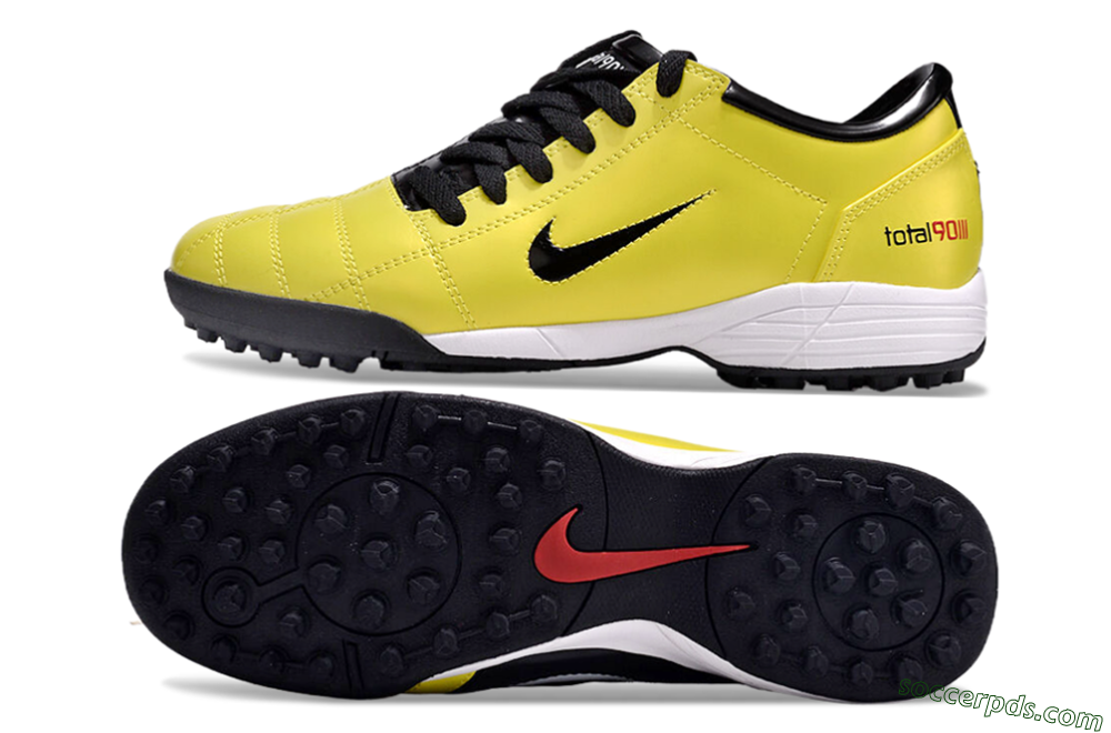 Nike Total 90 II TF Low-Tops Football Shoes - Yellow/Black/White 0