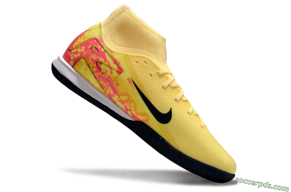 Nike Air Zoom Mercurial Superfly 10 Elite IC High-Tops Football Shoes - Yellow/Black/Red 4