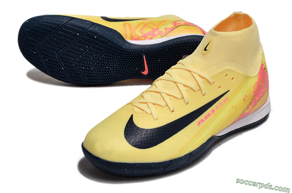 Nike Air Zoom Mercurial Superfly 10 Elite IC High-Tops Football Shoes - Yellow/Black/Red 3