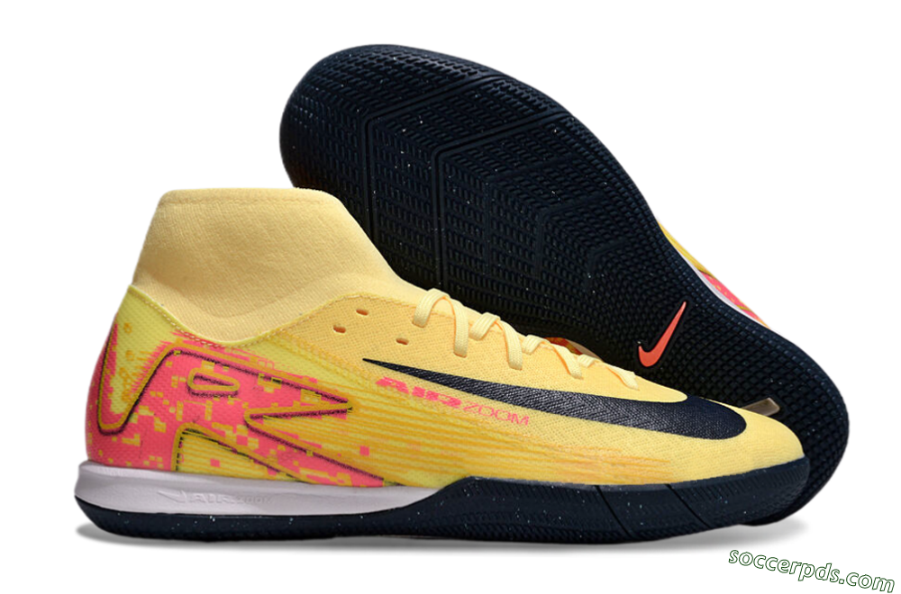 Nike Air Zoom Mercurial Superfly 10 Elite IC High-Tops Football Shoes - Yellow/Black/Red 1