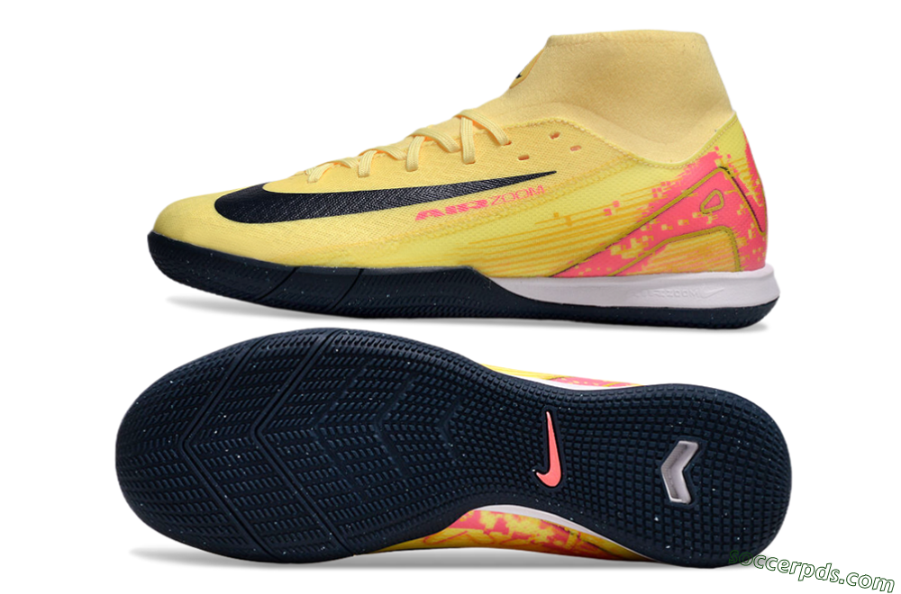 Nike Air Zoom Mercurial Superfly 10 Elite IC High-Tops Football Shoes - Yellow/Black/Red 0