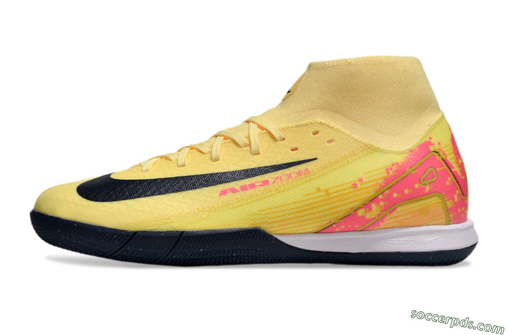 Nike Air Zoom Mercurial Superfly 10 Elite IC High-Tops Football Shoes - Yellow/Black/Red 2