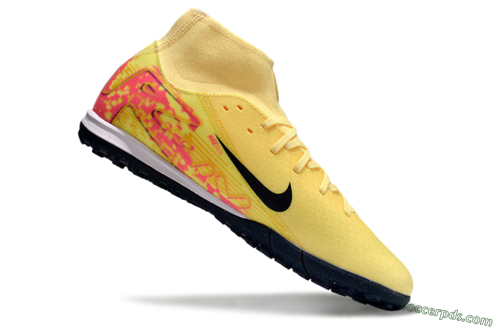 Nike Air Zoom Mercurial Superfly 10 Elite TF High-Tops Football Shoes - Yellow/Black/Red 4