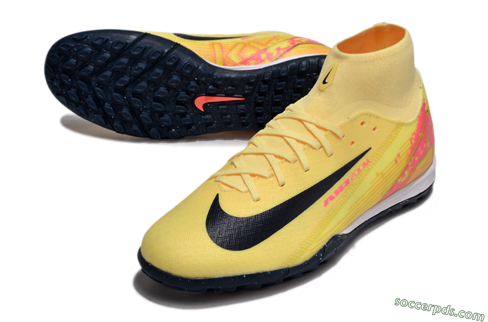 Nike Air Zoom Mercurial Superfly 10 Elite TF High-Tops Football Shoes - Yellow/Black/Red 3