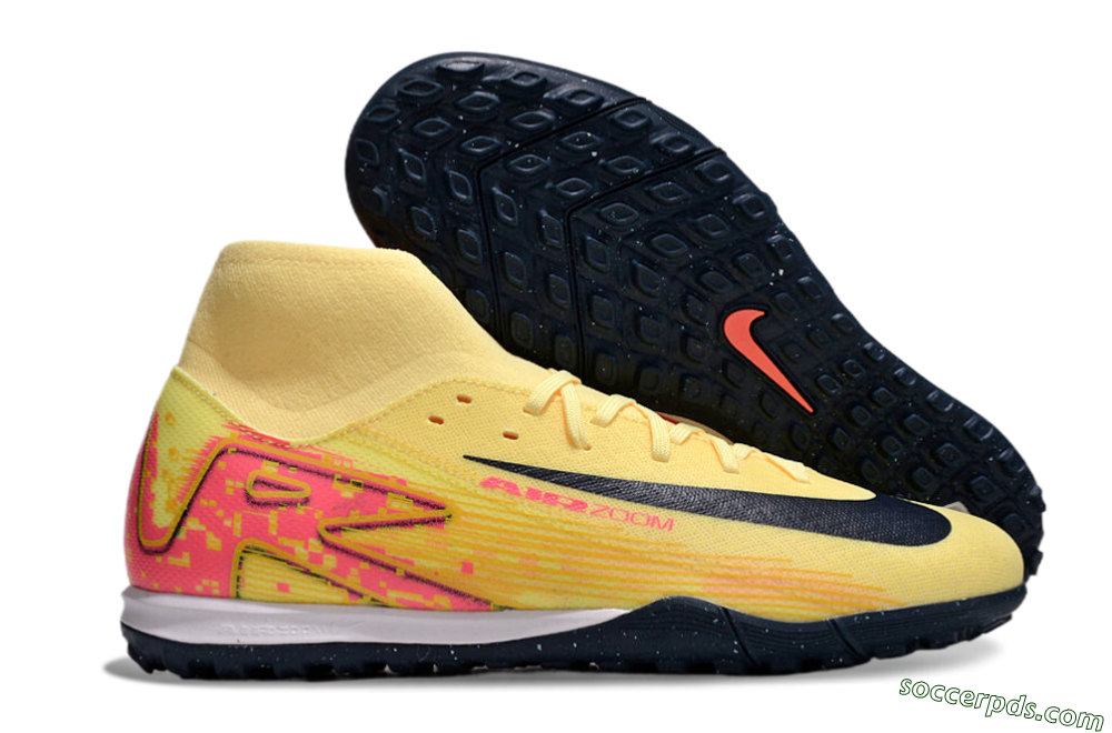 Nike Air Zoom Mercurial Superfly 10 Elite TF High-Tops Football Shoes - Yellow/Black/Red 1