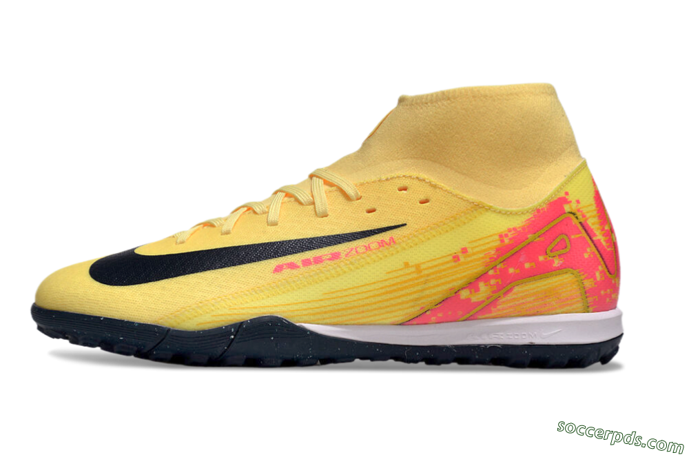 Nike Air Zoom Mercurial Superfly 10 Elite TF High-Tops Football Shoes - Yellow/Black/Red 2