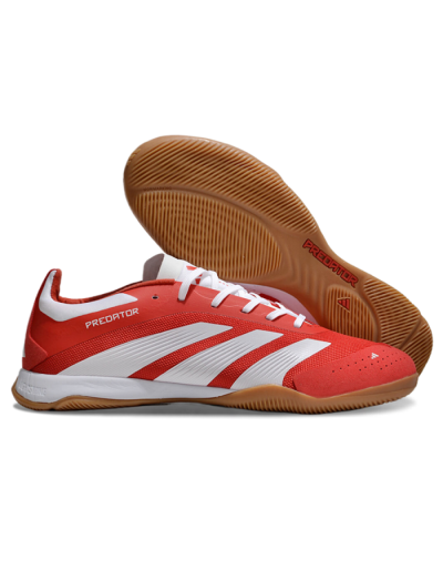 Adidas Predator 24 Elite IC Low-Tops Football Shoes - Red/White/Brown