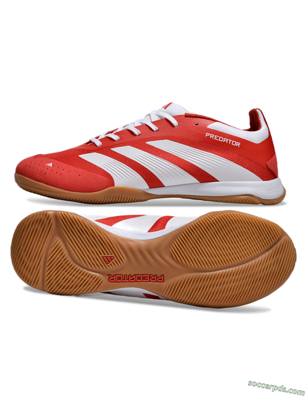 Adidas Predator 24 Elite IC Low-Tops Football Shoes - Red/White/Brown 0