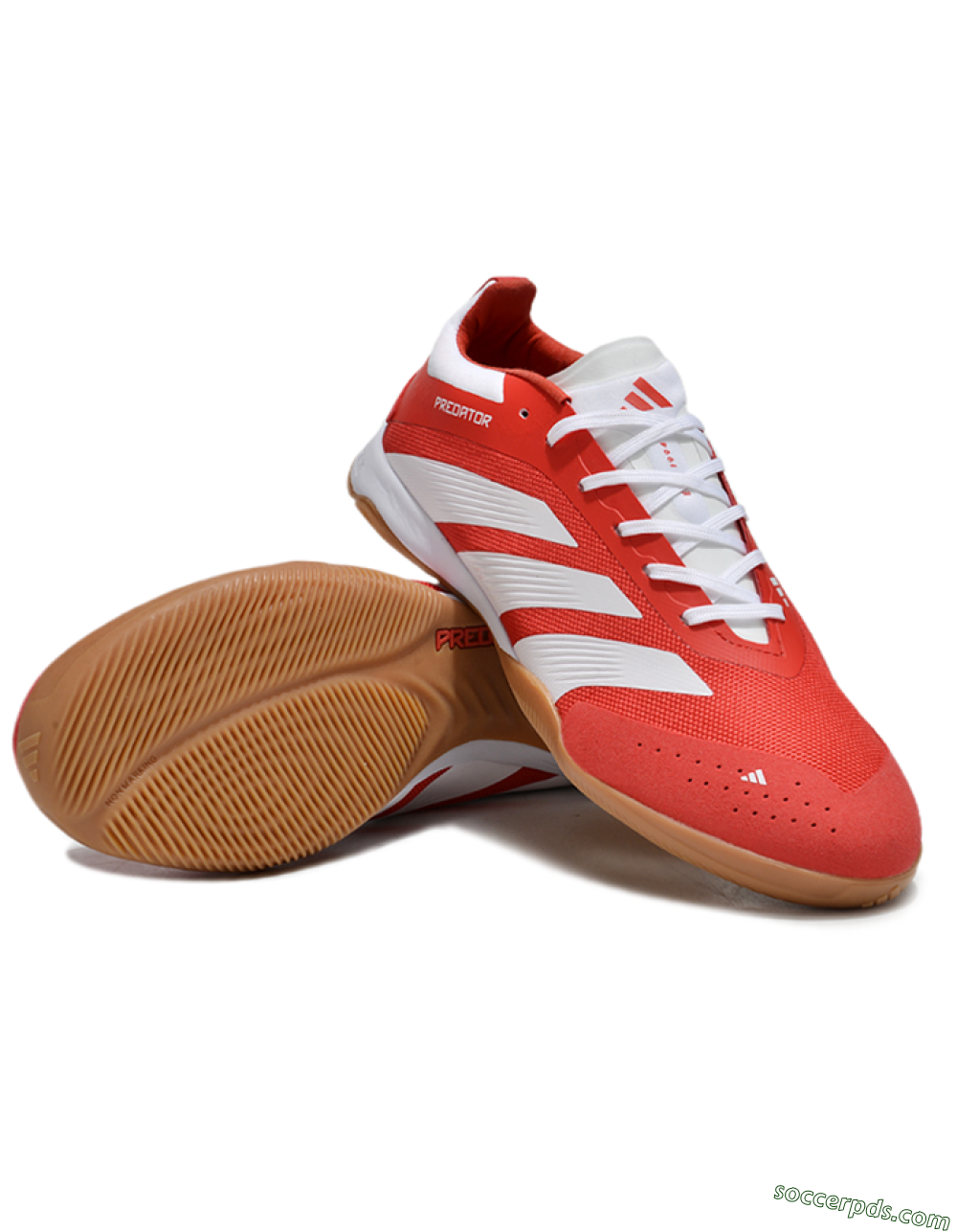 Adidas Predator 24 Elite IC Low-Tops Football Shoes - Red/White/Brown 3