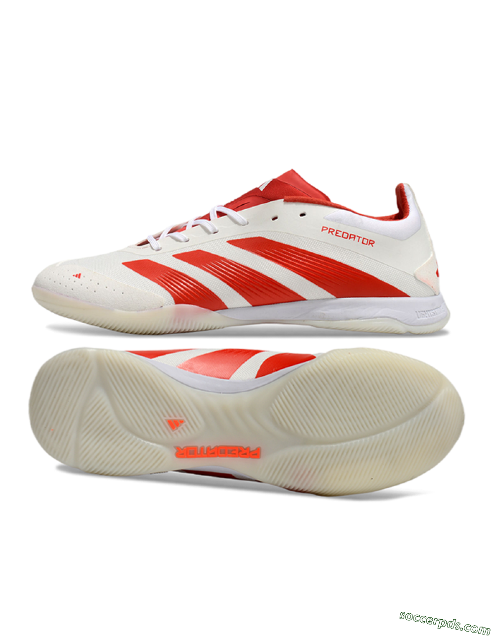 Adidas Predator 24 Elite IC Low-Tops Football Shoes - Beige/Red/White 0