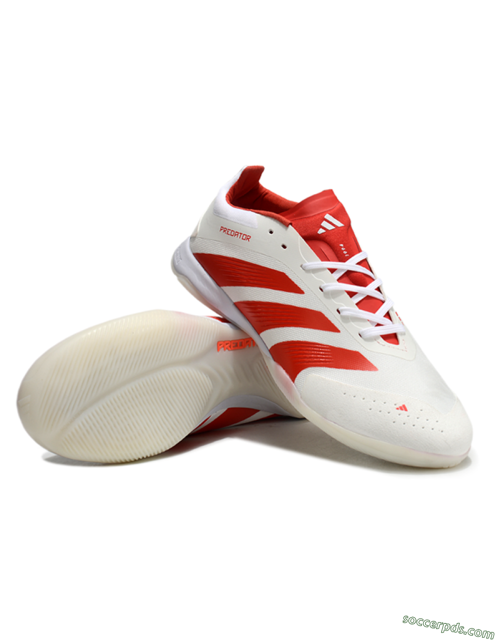 Adidas Predator 24 Elite IC Low-Tops Football Shoes - Beige/Red/White 3