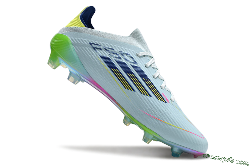 Adidas F50 Elite FG Low-Tops Football Boots - Jade/Blue/Yellow 5