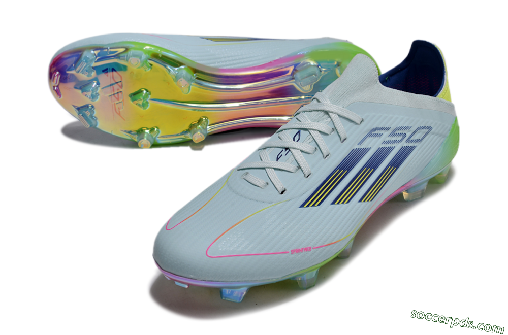 Adidas F50 Elite FG Low-Tops Football Boots - Jade/Blue/Yellow 3