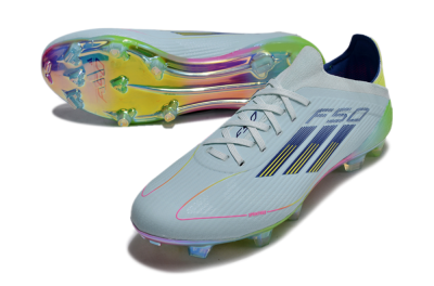Adidas F50 Elite FG Low-Tops Football Boots - Jade/Blue/Yellow