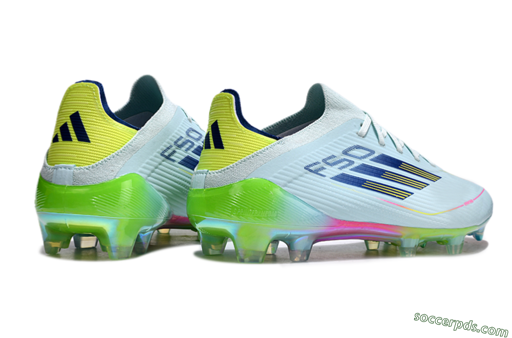 Adidas F50 Elite FG Low-Tops Football Boots - Jade/Blue/Yellow 7