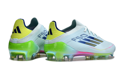 Adidas F50 Elite FG Low-Tops Football Boots - Jade/Blue/Yellow