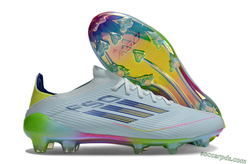 Adidas F50 Elite FG Low-Tops Football Boots - Jade/Blue/Yellow 1