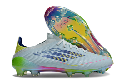 Adidas F50 Elite FG Low-Tops Football Boots - Jade/Blue/Yellow