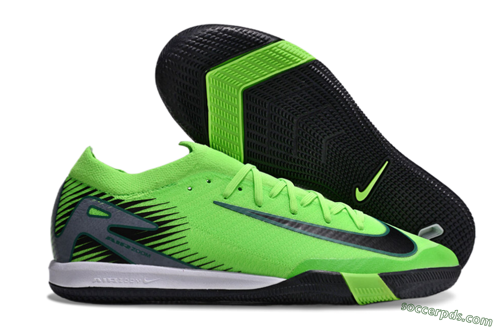 Nike Air Zoom Mercurial Vapor 16 Elite IC Low-Tops Football Shoes - Yellow/Black/Silver 1