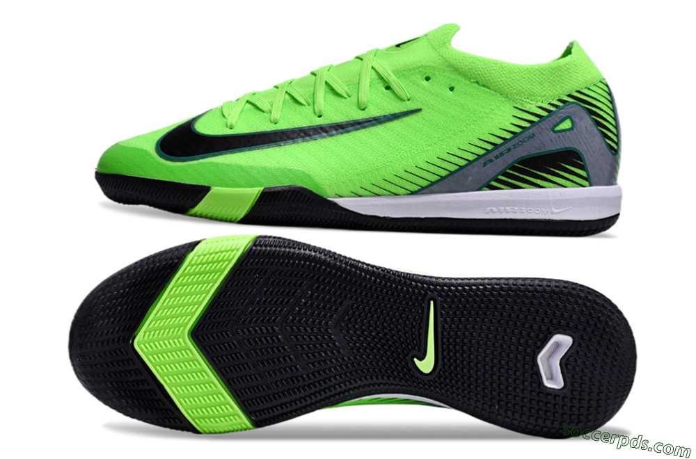 Nike Air Zoom Mercurial Vapor 16 Elite IC Low-Tops Football Shoes - Yellow/Black/Silver 0
