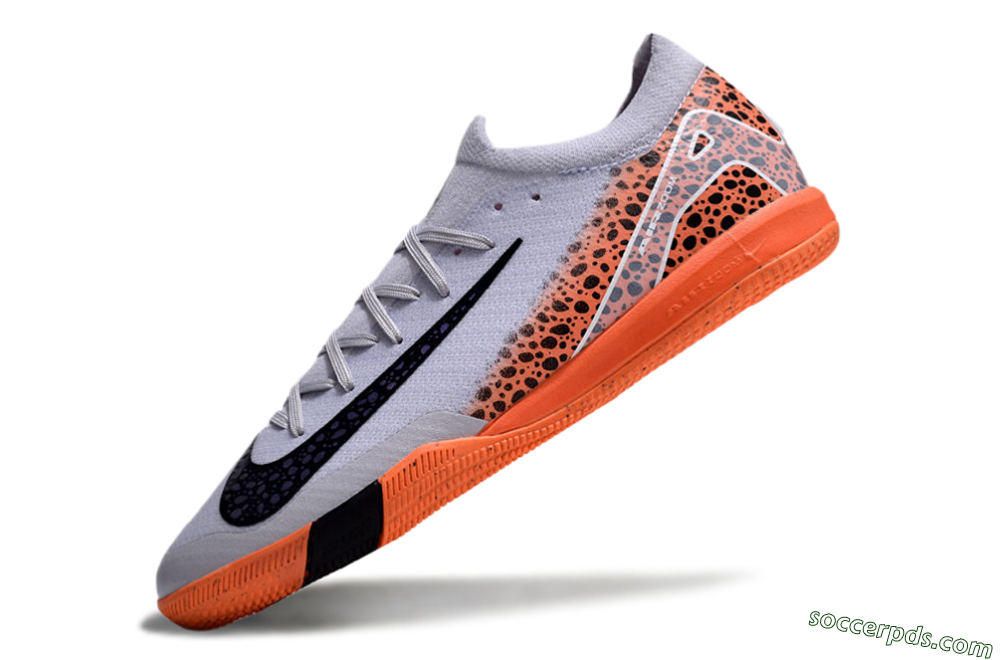 Nike Air Zoom Mercurial Vapor 16 Elite IC Low-Tops Football Shoes - White/Black/Leopard 5