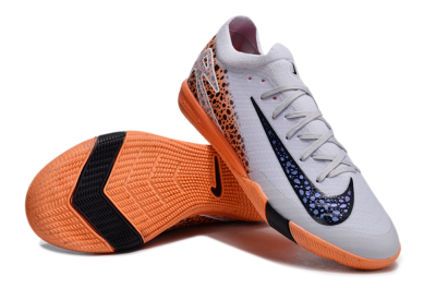 Nike Air Zoom Mercurial Vapor 16 Elite IC Low-Tops Football Shoes - White/Black/Leopard