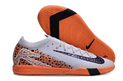 Nike Air Zoom Mercurial Vapor 16 Elite IC Low-Tops Football Shoes - White/Black/Leopard