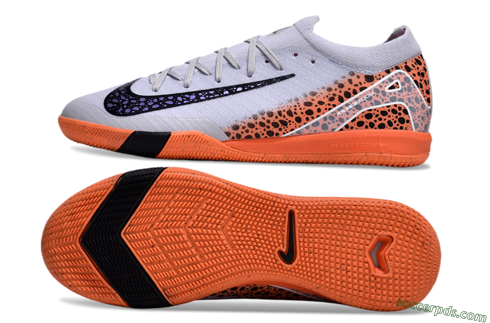 Nike Air Zoom Mercurial Vapor 16 Elite IC Low-Tops Football Shoes - White/Black/Leopard 0