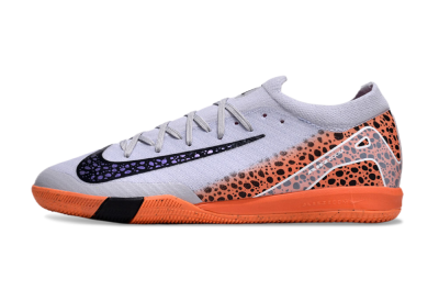 Nike Air Zoom Mercurial Vapor 16 Elite IC Low-Tops Football Shoes - White/Black/Leopard